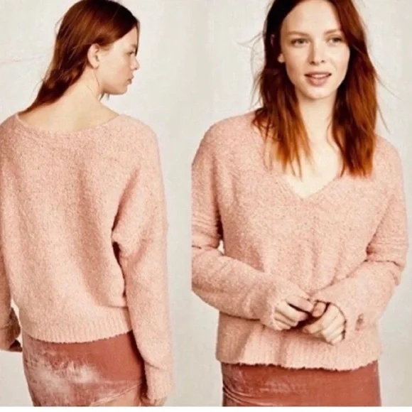 Free People Finders Keepers V- Neck Sweater Medium - Picture 2 of 5